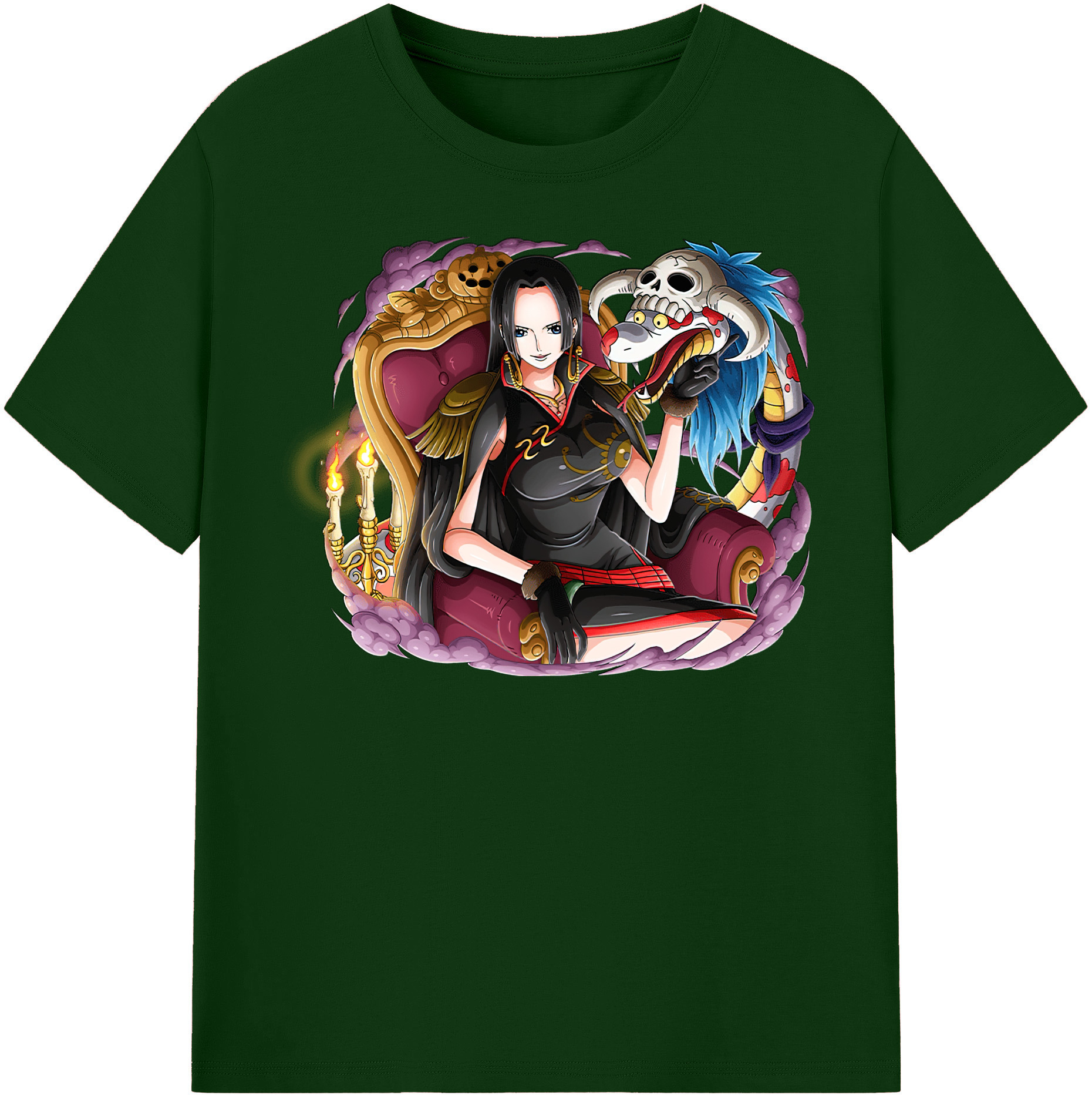 ワンピース ボア・ハンコック ONE PIECE Boa·Hancock 綿100％半袖Tシャツ（フロントプリント）